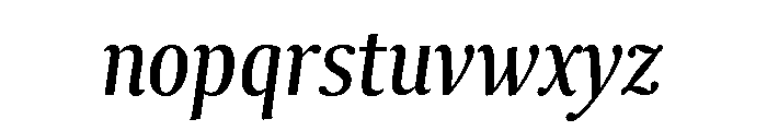 Collier Compressed Book Italic Font LOWERCASE