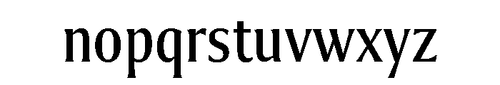 Collier Compressed Book Font LOWERCASE