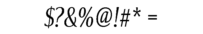 Collier Compressed Extra Light Italic Font OTHER CHARS