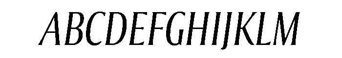 Collier Compressed Extra Light Italic Font UPPERCASE