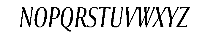 Collier Compressed Extra Light Italic Font UPPERCASE