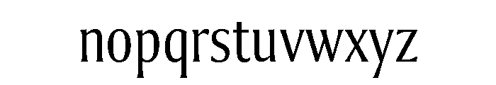 Collier Compressed Extra Light Font LOWERCASE