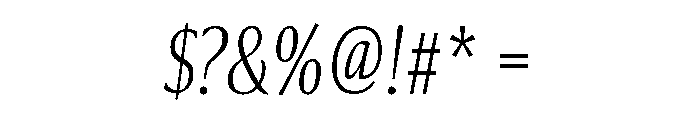 Collier Compressed Extra Thin Italic Font OTHER CHARS