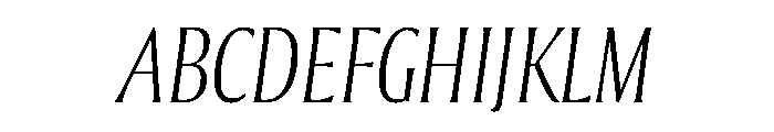 Collier Compressed Extra Thin Italic Font UPPERCASE
