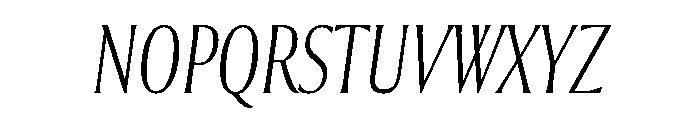 Collier Compressed Extra Thin Italic Font UPPERCASE