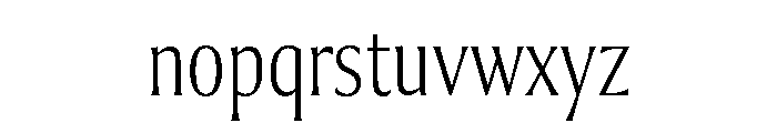 Collier Compressed Extra Thin Font LOWERCASE