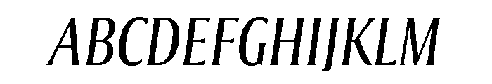 Collier Compressed Light Italic Font UPPERCASE