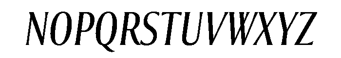 Collier Compressed Light Italic Font UPPERCASE