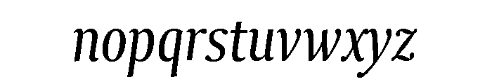 Collier Compressed Light Italic Font LOWERCASE