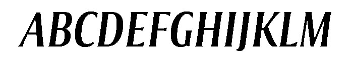 Collier Compressed Regular Italic Font UPPERCASE