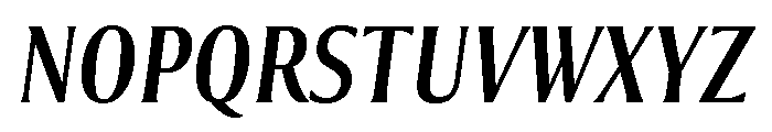 Collier Compressed Regular Italic Font UPPERCASE