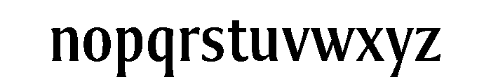 Collier Compressed Regular Font LOWERCASE