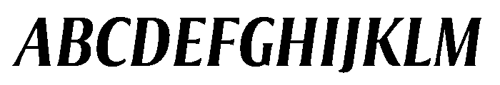 Collier Compressed Semi Bold Italic Font UPPERCASE
