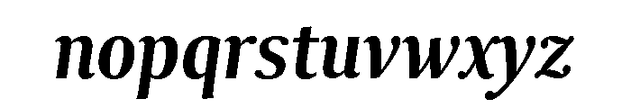 Collier Compressed Semi Bold Italic Font LOWERCASE