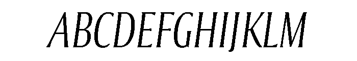 Collier Compressed Thin Italic Font UPPERCASE