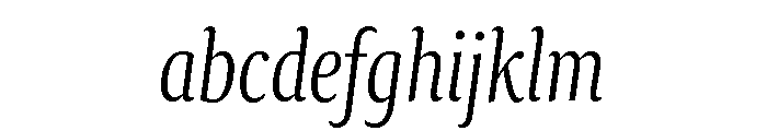 Collier Compressed Thin Italic FONT