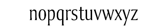 Collier Compressed Thin Font LOWERCASE