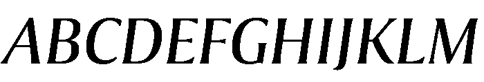 Collier Condensed Book Italic Font UPPERCASE