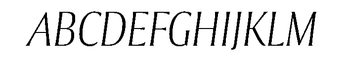 Collier Condensed Extra Thin Italic Font UPPERCASE