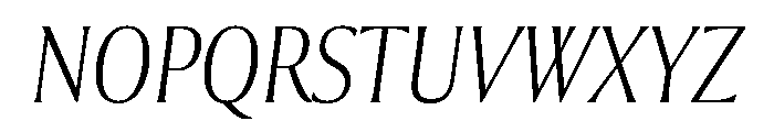 Collier Condensed Extra Thin Italic Font UPPERCASE