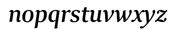 Collier Condensed Regular Italic Font LOWERCASE