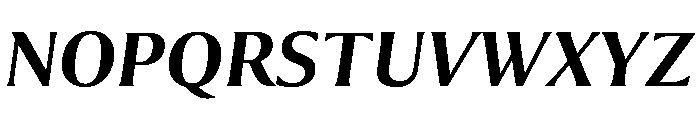 Collier Condensed Semi Bold Italic Font UPPERCASE