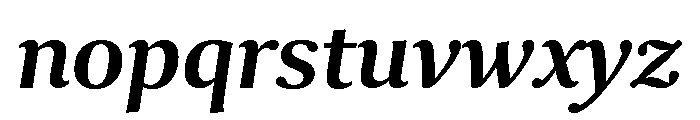 Collier Condensed Semi Bold Italic Font LOWERCASE