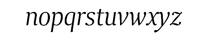 Collier Condensed Thin Italic Font LOWERCASE
