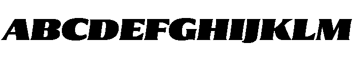 Collier Condensed Ultra Italic Font UPPERCASE