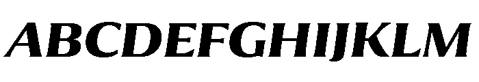 Collier Extended Bold Italic Font UPPERCASE