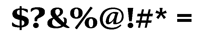 Collier Extended Bold Font OTHER CHARS