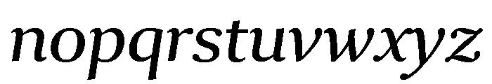 Collier Extended Book Italic Font LOWERCASE