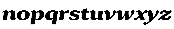 Collier Extended Extra Bold Italic Font LOWERCASE