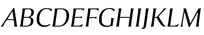 Collier Extended Extra Light Italic Font UPPERCASE