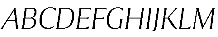 Collier Extended Extra Thin Italic Font UPPERCASE