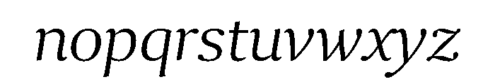 Collier Extended Thin Italic Font LOWERCASE