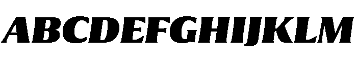 Collier Extra Condensed Black Italic Font UPPERCASE