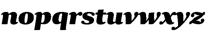 Collier Extra Condensed Black Italic Font LOWERCASE