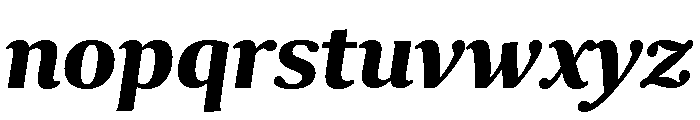 Collier Extra Condensed Bold Italic Font LOWERCASE