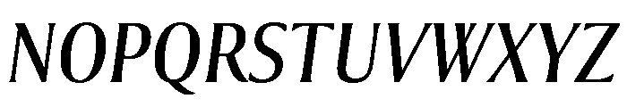 Collier Extra Condensed Book Italic Font UPPERCASE