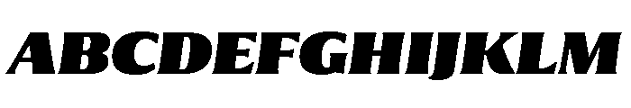 Collier Extra Condensed Extra Black Italic Font UPPERCASE