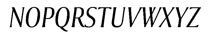 Collier Extra Condensed Extra Light Italic Font UPPERCASE
