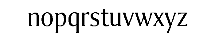 Collier Extra Condensed Extra Light Font LOWERCASE