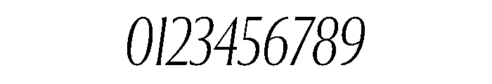 Collier Extra Condensed Extra Thin Italic Font OTHER CHARS