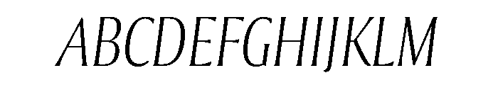 Collier Extra Condensed Extra Thin Italic Font UPPERCASE