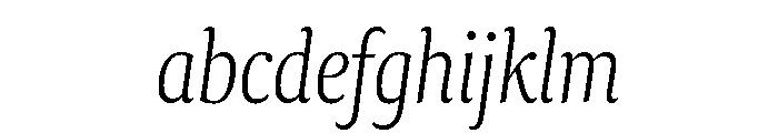 Collier Extra Condensed Extra Thin Italic FONT