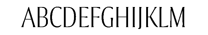 Collier Extra Condensed Extra Thin Font UPPERCASE