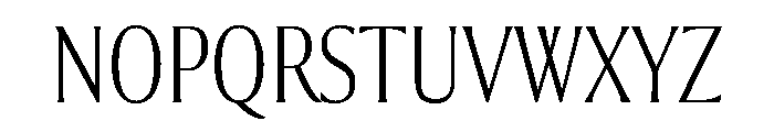 Collier Extra Condensed Extra Thin Font UPPERCASE