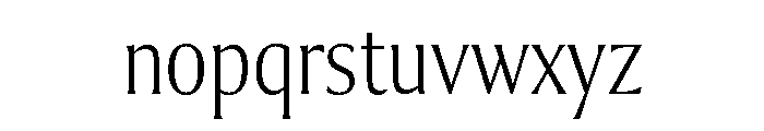Collier Extra Condensed Extra Thin Font LOWERCASE