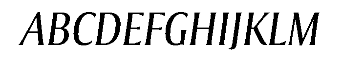 Collier Extra Condensed Light Italic Font UPPERCASE
